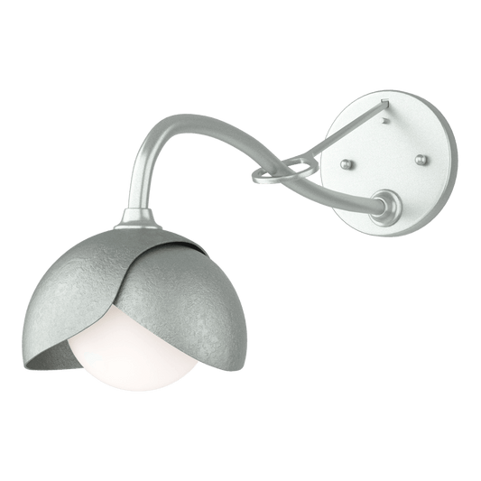 Brooklyn 1-Light Double Shade Long Arm Sconce - Vintage Platinum by Hubbardton Forge