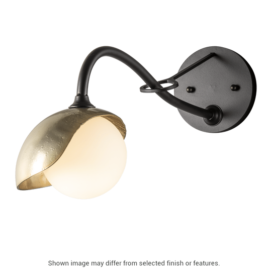 Brooklyn 1-Light Single Shade Long Arm Sconce - White by Hubbardton Forge