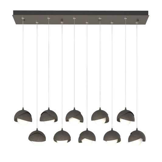 Brooklyn 10-Light Double Shade Pendant - Dark Smoke by Hubbardton Forge