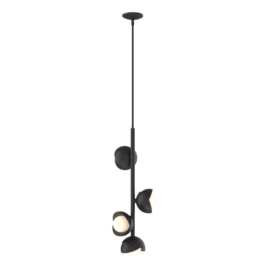 Brooklyn 4-Light Double Shade Vertical Pendant - Black by Hubbardton Forge