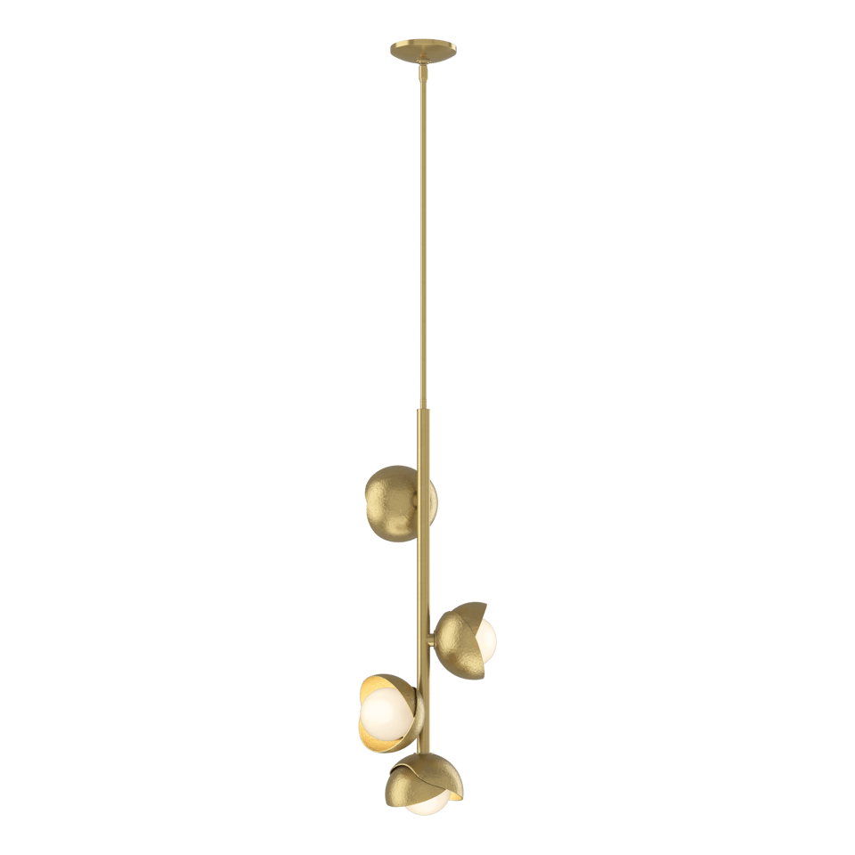 Brooklyn 4-Light Double Shade Vertical Pendant - Modern Brass by Hubbardton Forge