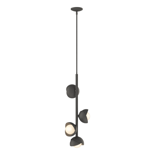 Brooklyn 4-Light Double Shade Vertical Pendant - Natural Iron by Hubbardton Forge