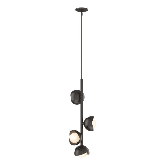 Brooklyn 4-Light Double Shade Vertical Pendant - Oil Rubbed Bronze by Hubbardton Forge