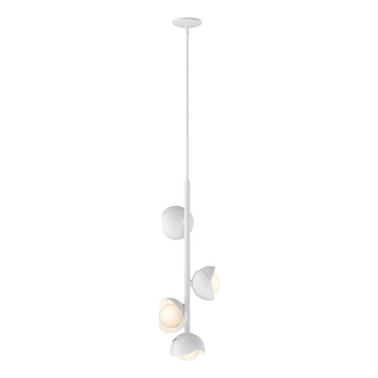 Brooklyn 4-Light Double Shade Vertical Pendant - White by Hubbardton Forge