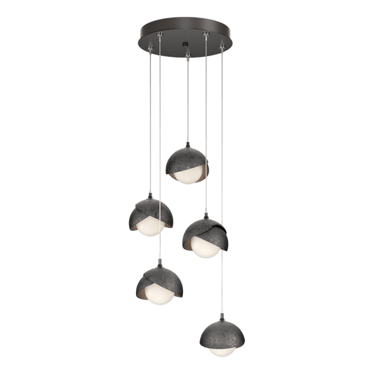 Brooklyn 5-Light Double Shade Pendant - Ink by Hubbardton Forge