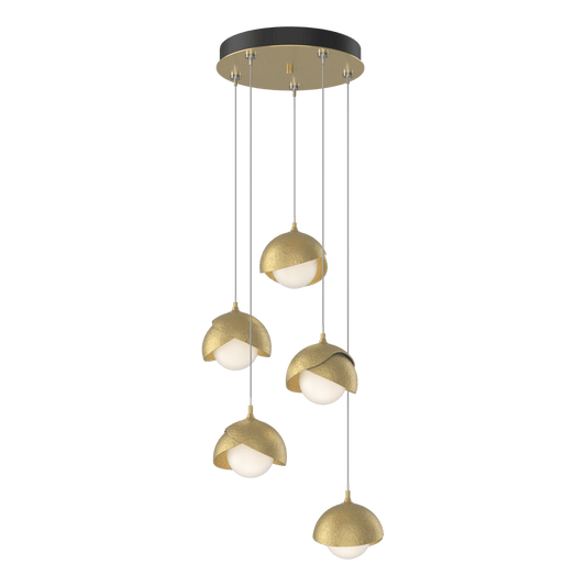 Brooklyn 5-Light Double Shade Pendant - Modern Brass by Hubbardton Forge
