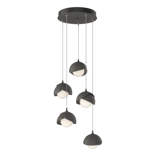 Brooklyn 5-Light Double Shade Pendant - Natural Iron by Hubbardton Forge