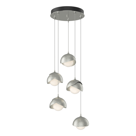 Brooklyn 5-Light Double Shade Pendant - Sterling by Hubbardton Forge