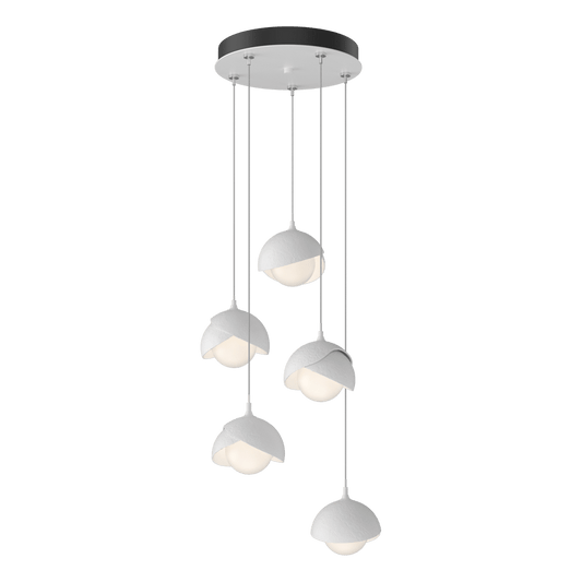 Brooklyn 5-Light Double Shade Pendant - White by Hubbardton Forge