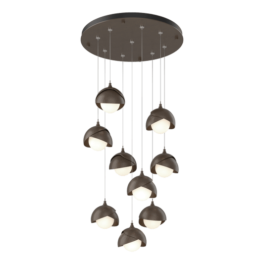 Brooklyn 9-Light Double Shade Pendant - Bronze by Hubbardton Forge