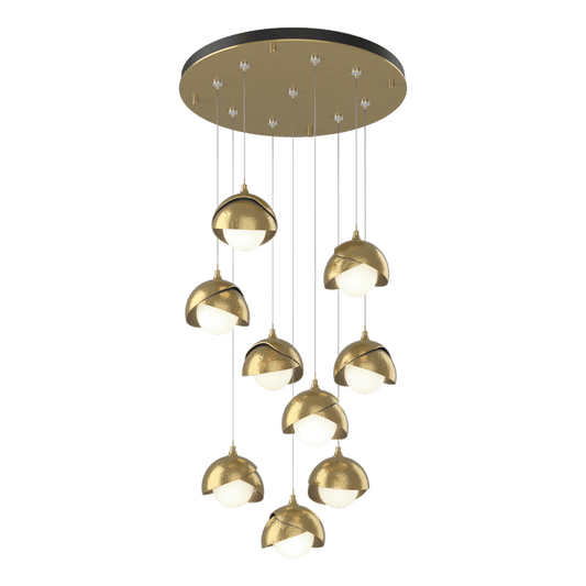 Brooklyn 9-Light Double Shade Pendant - Modern Brass by Hubbardton Forge