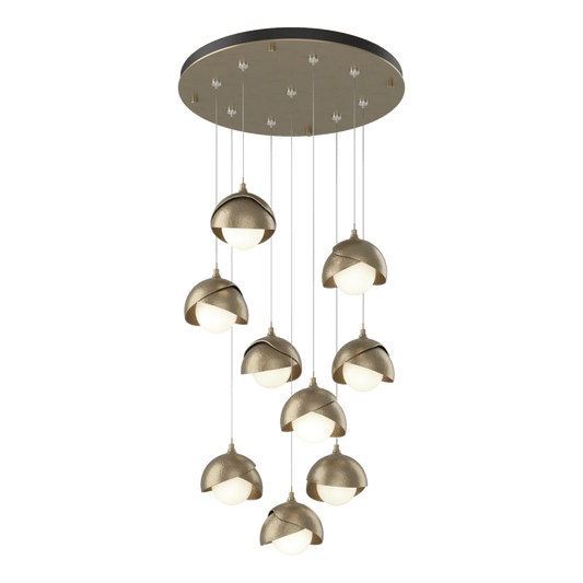 Brooklyn 9-Light Double Shade Pendant - Soft Gold by Hubbardton Forge