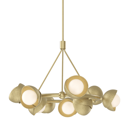 Brooklyn 9-Light Double Shade Ring Pendant - Modern Brass by Hubbardton Forge