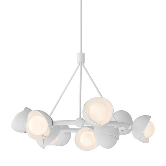 Brooklyn 9-Light Double Shade Ring Pendant - White by Hubbardton Forge