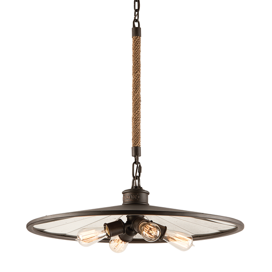 Brooklyn Chandelier - 4-Light - Heritage Bronze - Troy Lighting F3146-HBZ