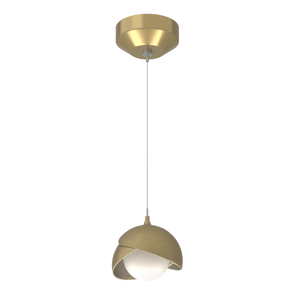 Brooklyn Double Shade Low Voltage Mini Pendant - Modern Brass by Hubbardton Forge