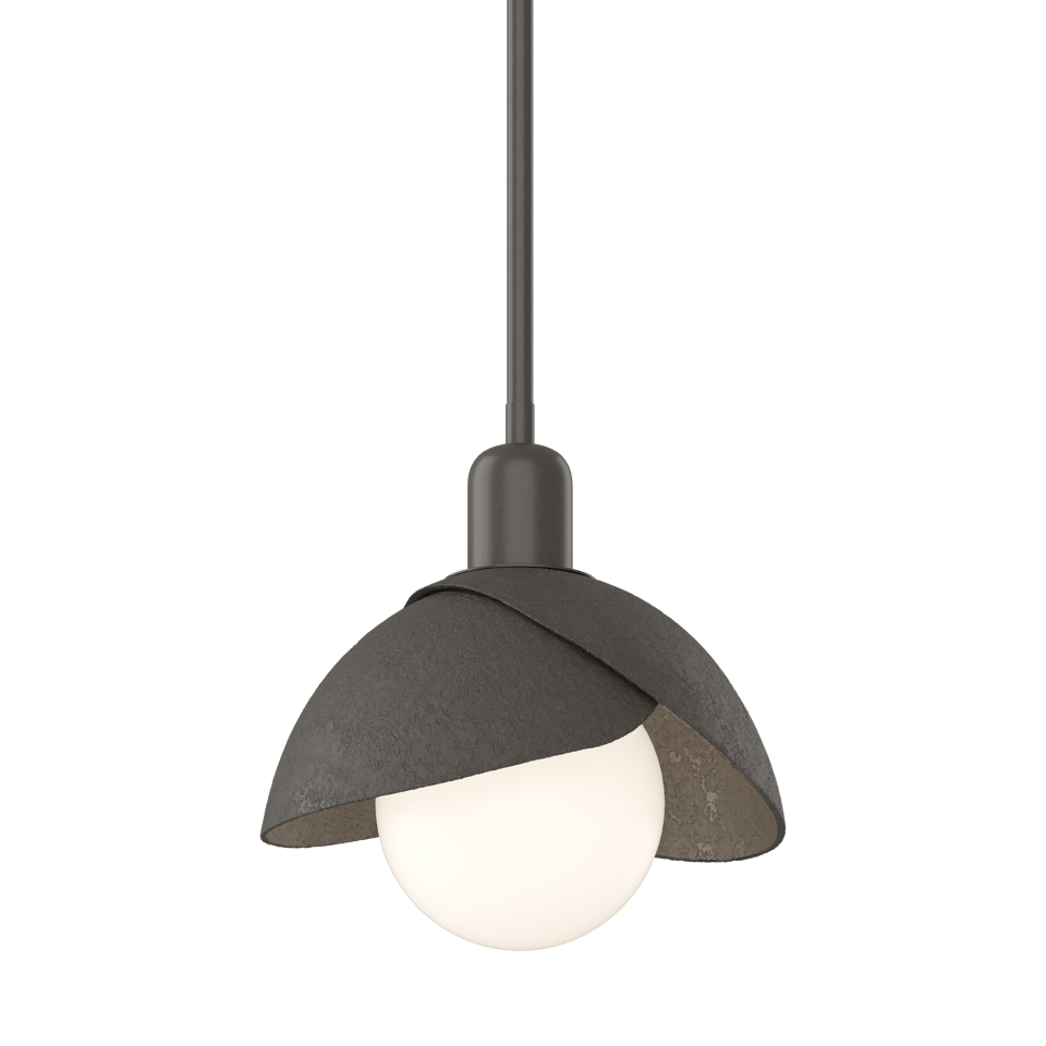 Brooklyn Double Shade Mini Pendant - Dark Smoke by Hubbardton Forge