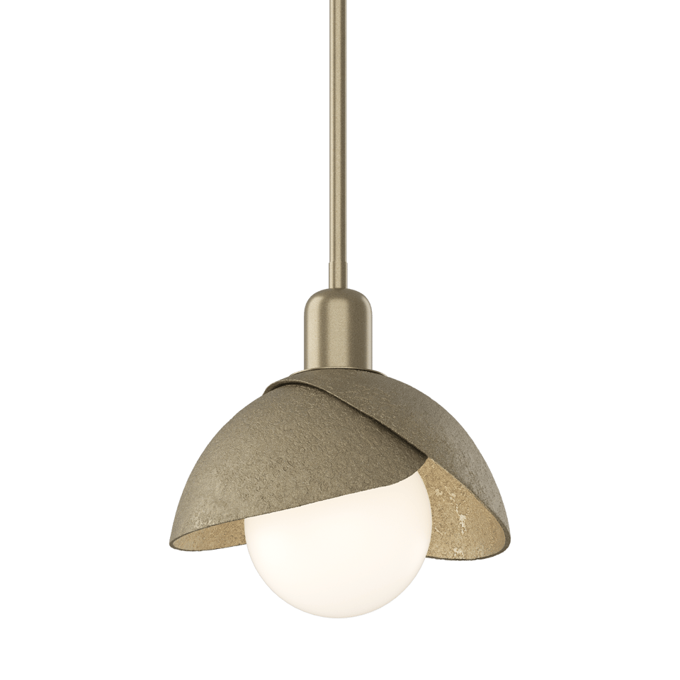 Brooklyn Double Shade Mini Pendant - Soft Gold by Hubbardton Forge