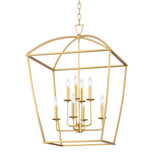 Bryant Large Lantern - Gold Leaf by Hudson Valley Lighting