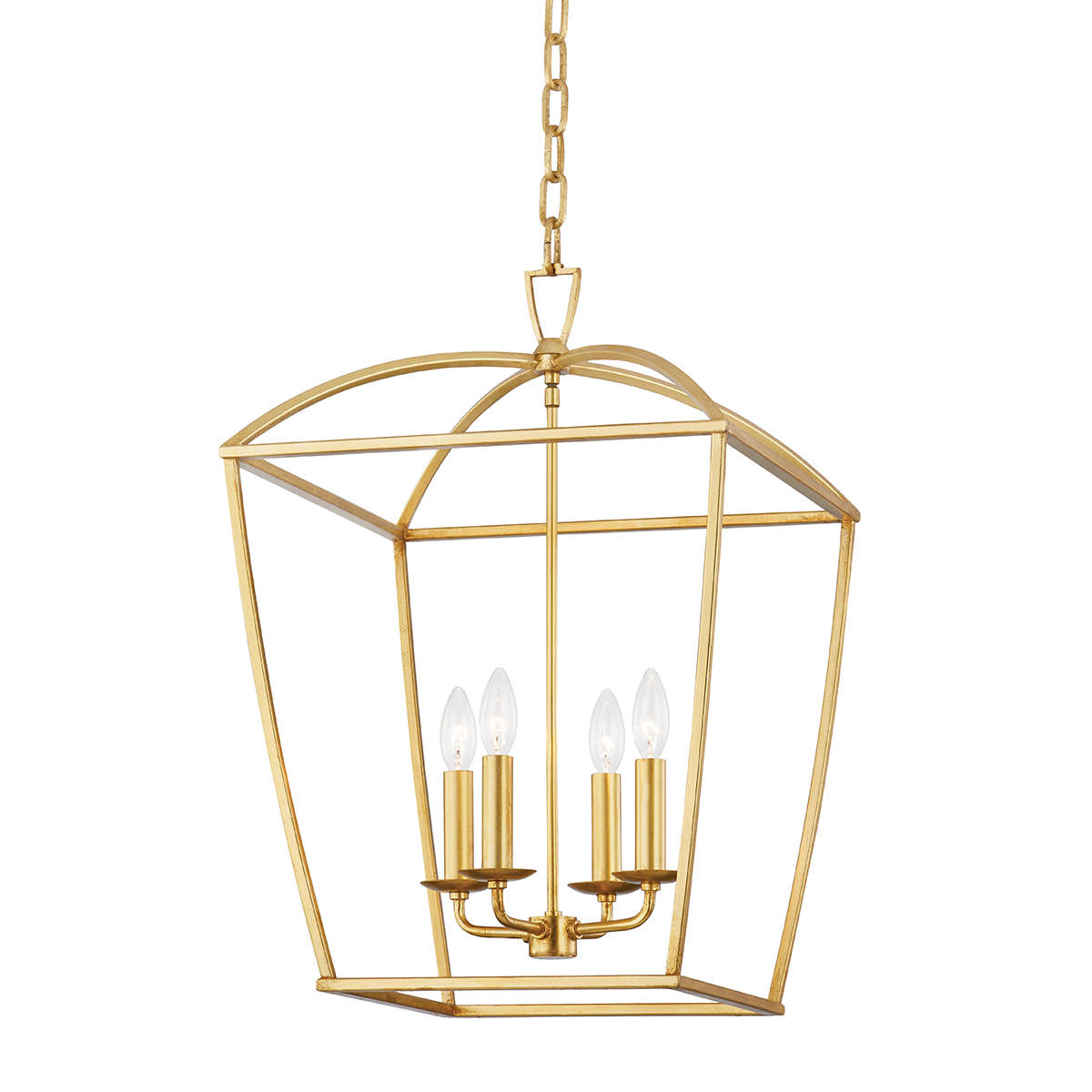 Bryant Medium Lantern - Gold Leaf by Hudson Valley Lighting