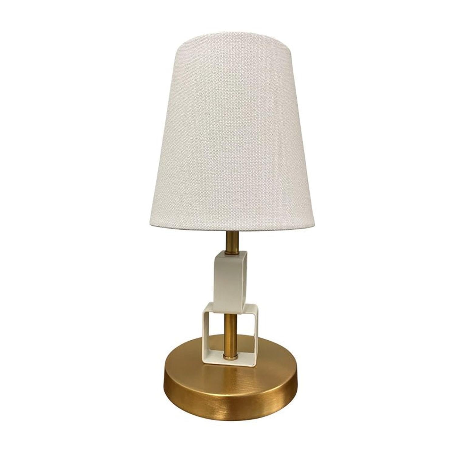 Bryson Table - B208-WB/WT - Weathered Brass/White by House of Troy