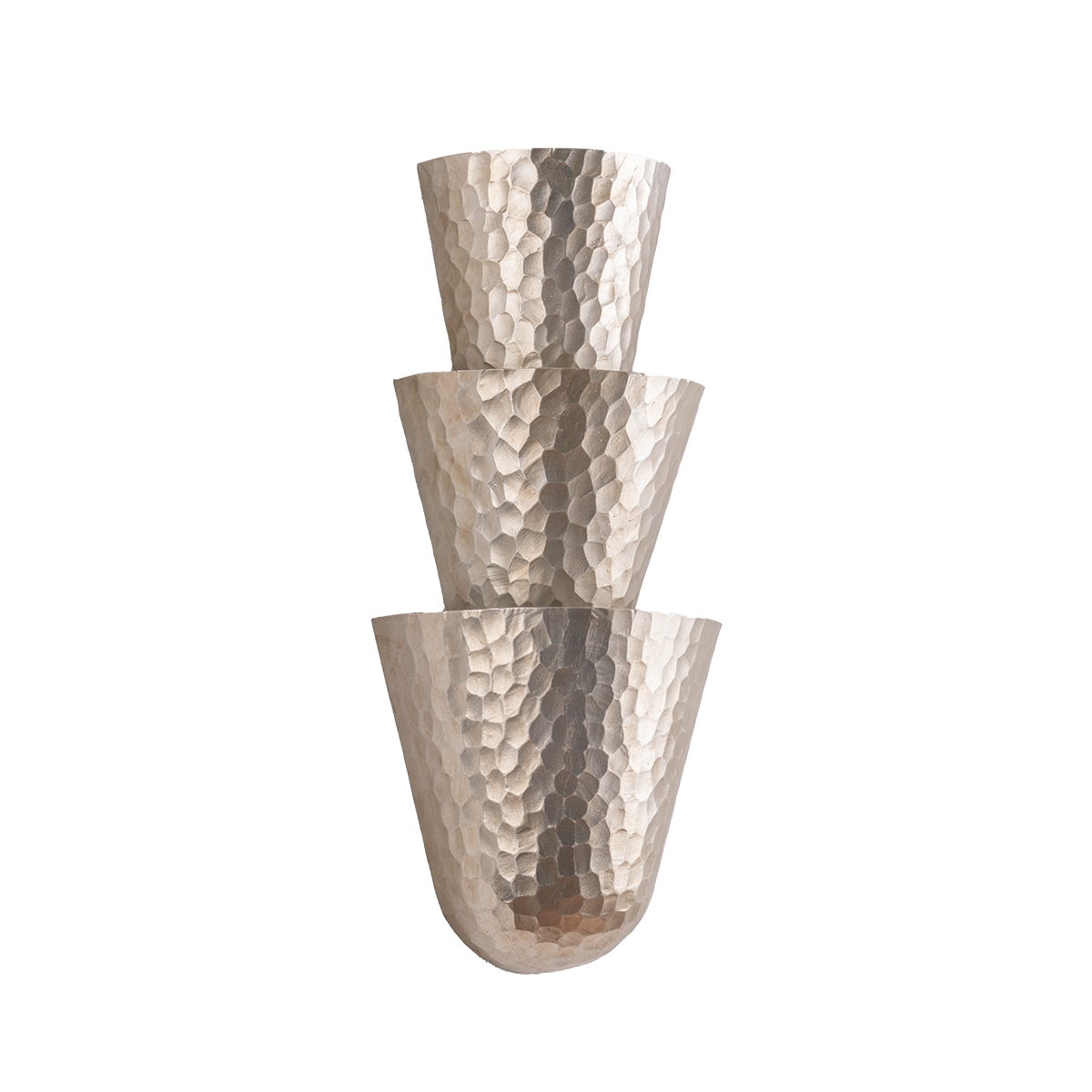 Bucharest Wall Sconce - 3-Light - Warm Silver Leaf by Corbett Lighting