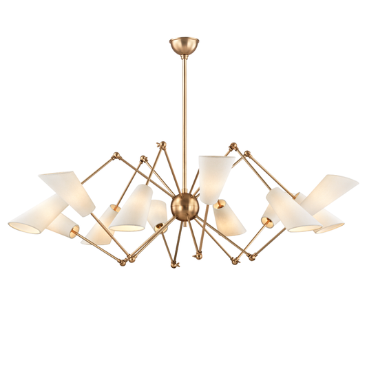 Buckingham Chandelier - 12-Light - Aged Brass by Hudson Valley Lighting