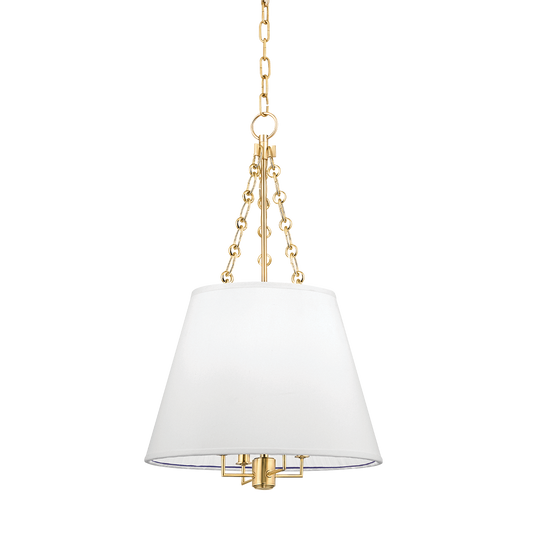 Burdett Pendant - 4-Light - Aged Brass by Hudson Valley Lighting