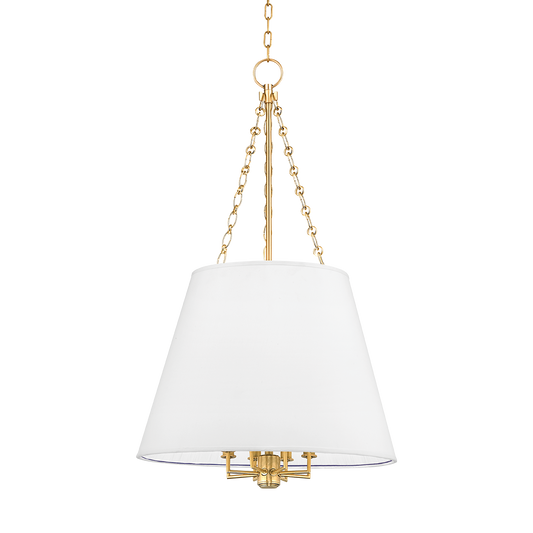 Burdett Pendant - 8-Light - Aged Brass by Hudson Valley Lighting