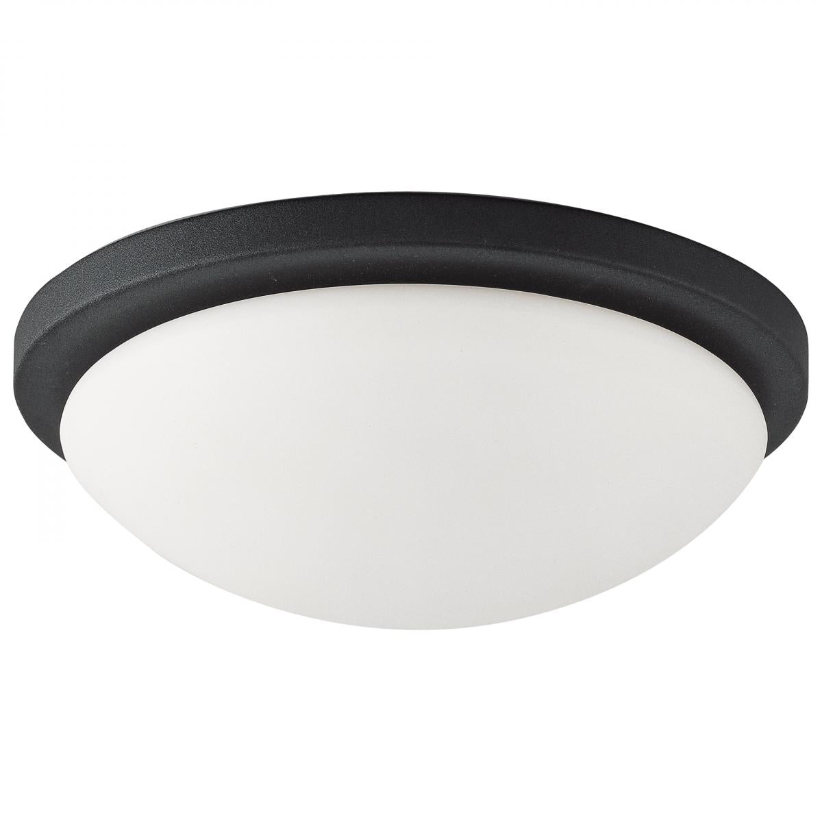 Button - 11 Inch LED Flush Mount Fixture - Matte Black Finish - CCT Selectable - 120 Volts - Satco 62-1942