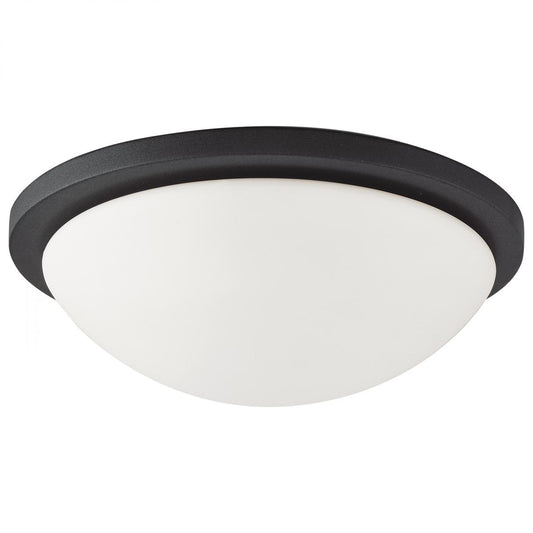 Button - 13 Inch LED Flush Mount Fixture - Matte Black Finish - CCT Selectable - 120 Volts - Satco 62-1943