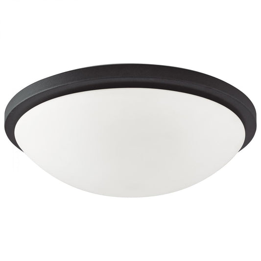 Button - 17 Inch LED Flush Mount Fixture - Matte Black Finish - CCT Selectable - 120 Volts - Satco 62-1944