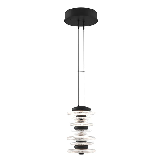 Cairn Large Mini Pendant - Black by Hubbardton Forge