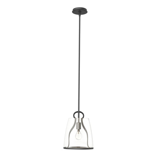 Caliper Pendant - Black - Clear Glass by Hubbardton Forge