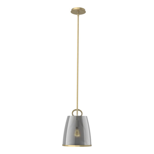 Caliper Pendant - Modern Brass - Plated Smoke Glass by Hubbardton Forge