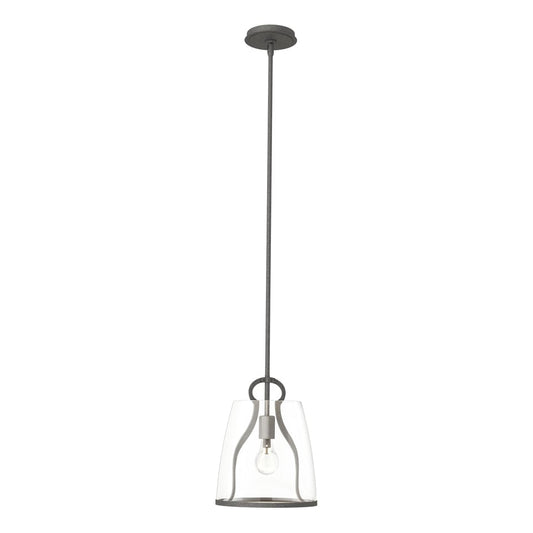 Caliper Pendant - Natural Iron - Clear Glass by Hubbardton Forge