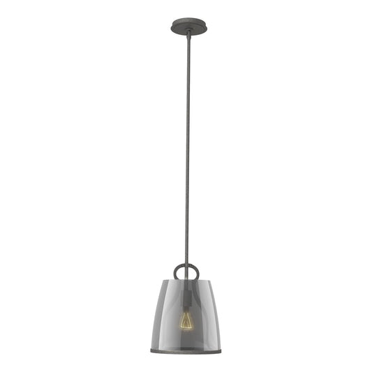 Caliper Pendant - Natural Iron - Plated Smoke Glass by Hubbardton Forge
