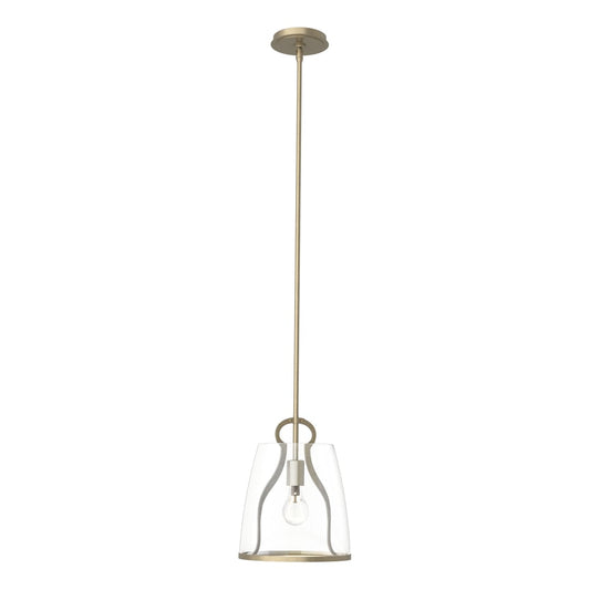 Caliper Pendant - Soft Gold - Clear Glass by Hubbardton Forge