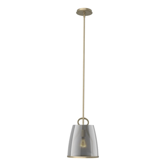 Caliper Pendant - Soft Gold - Plated Smoke Glass by Hubbardton Forge