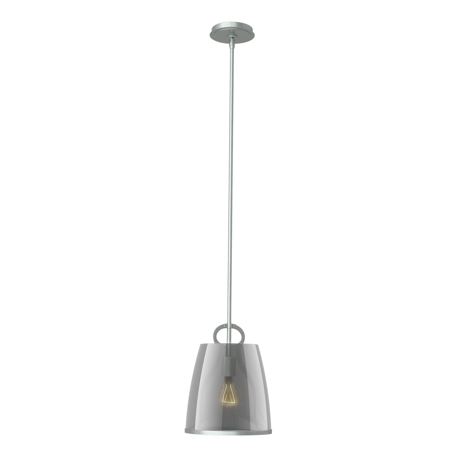 Caliper Pendant - Vintage Platinum - Plated Smoke Glass by Hubbardton Forge