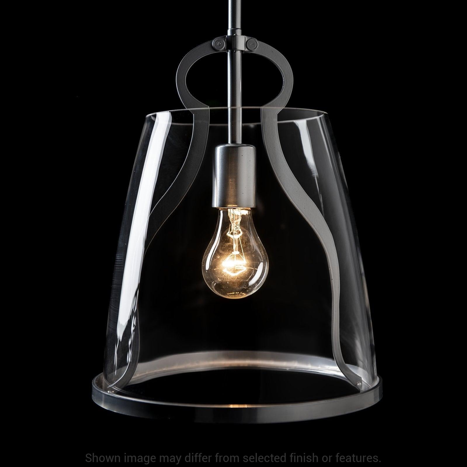 Caliper Pendant - White - Plated Smoke Glass by Hubbardton Forge