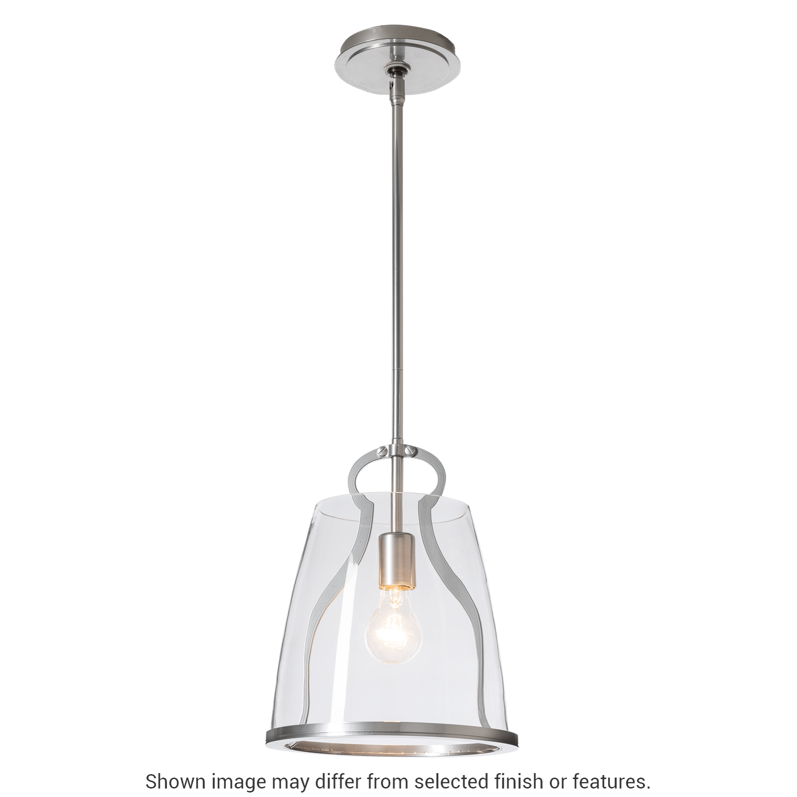 Caliper Pendant - White - Plated Smoke Glass by Hubbardton Forge