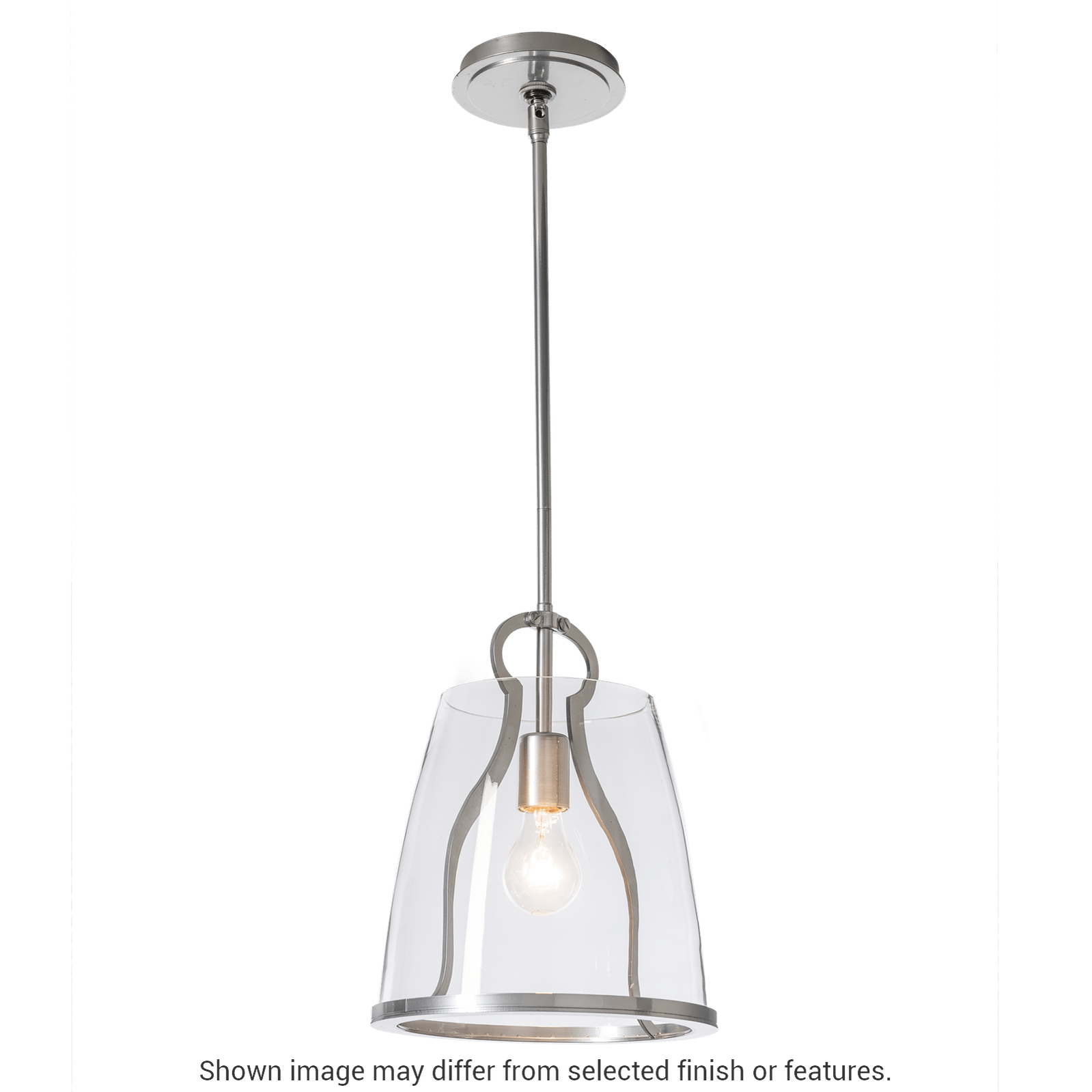 Caliper Pendant - White - Plated Smoke Glass by Hubbardton Forge