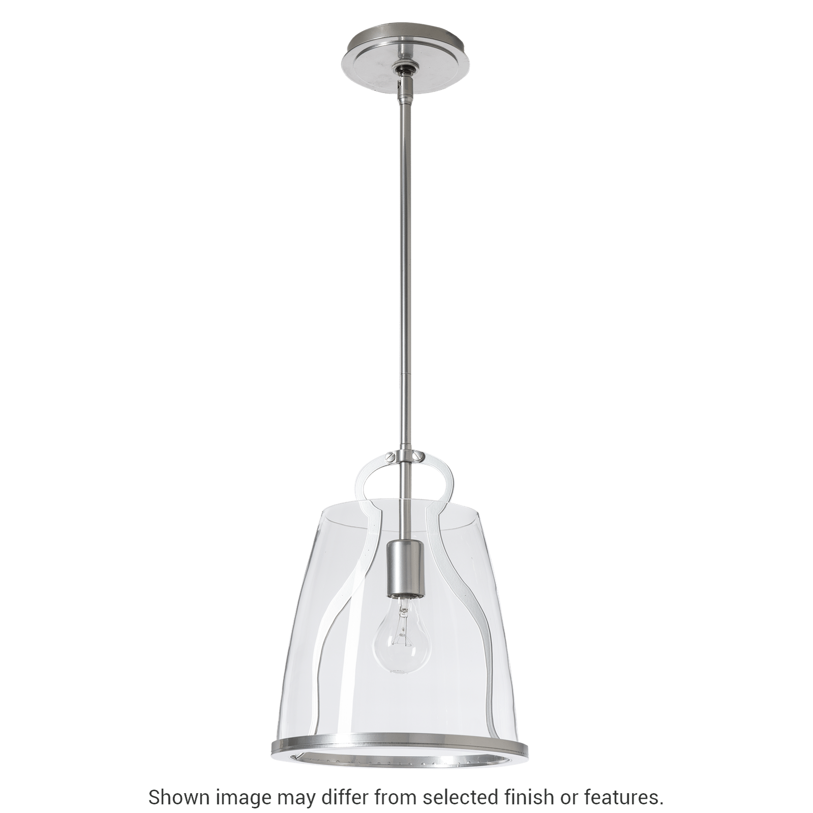 Caliper Pendant - White - Plated Smoke Glass by Hubbardton Forge