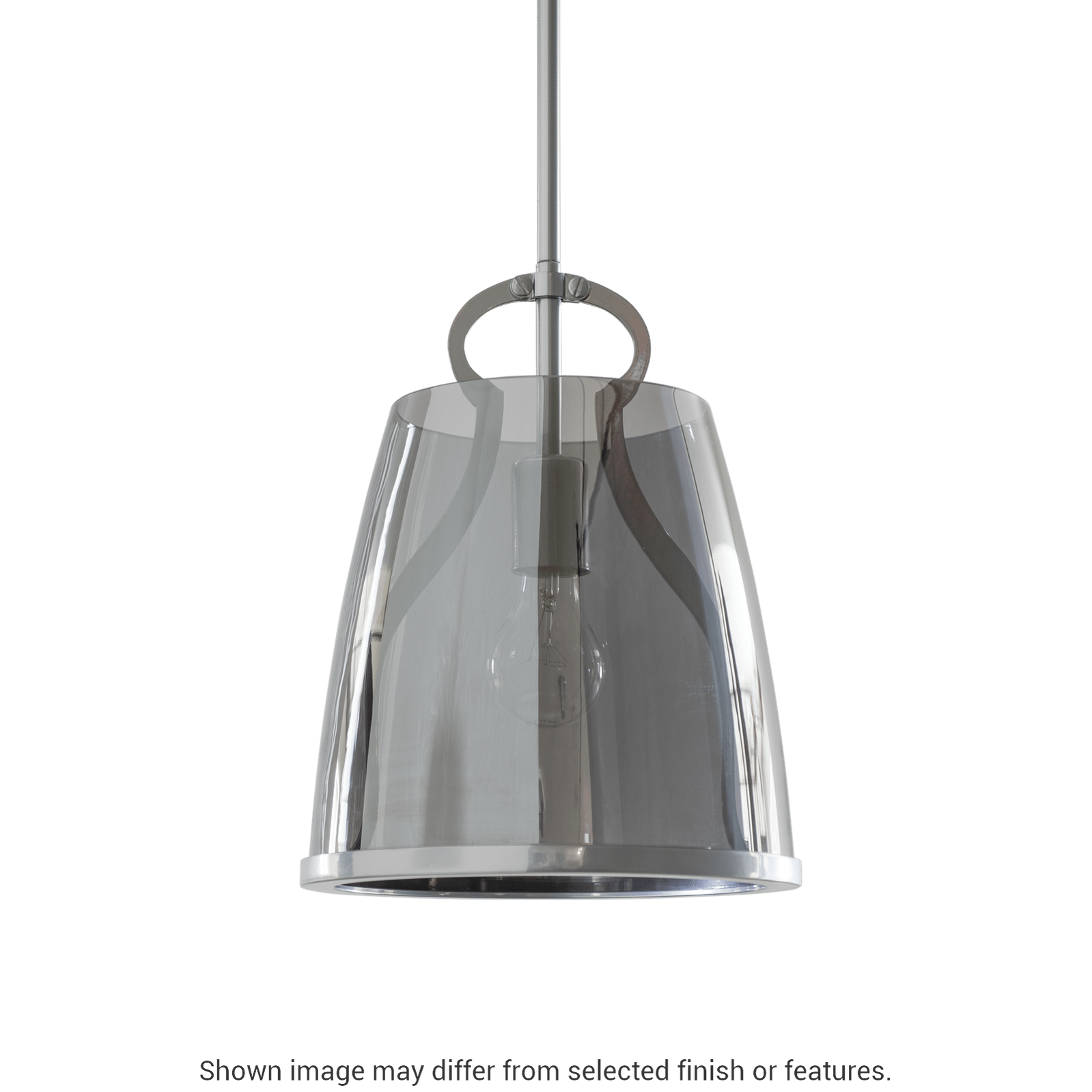 Caliper Pendant - White - Plated Smoke Glass by Hubbardton Forge
