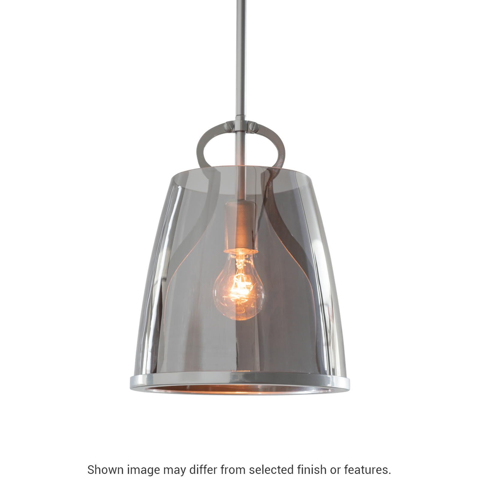 Caliper Pendant - White - Plated Smoke Glass by Hubbardton Forge
