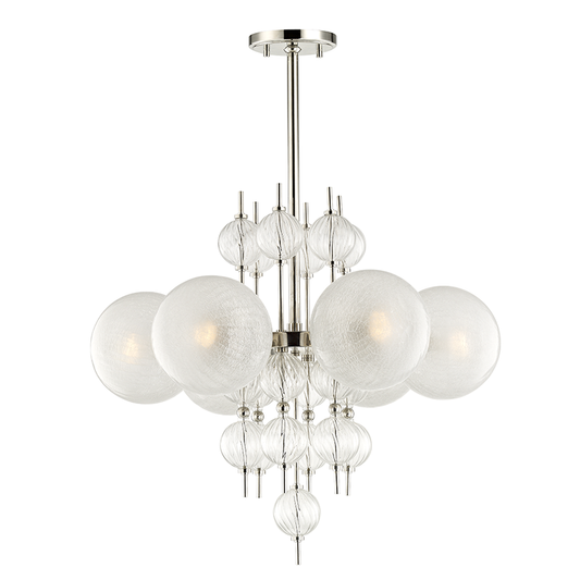 Calypso Chandelier - 6-Light - Polished Nickel by Hudson Valley Lighting