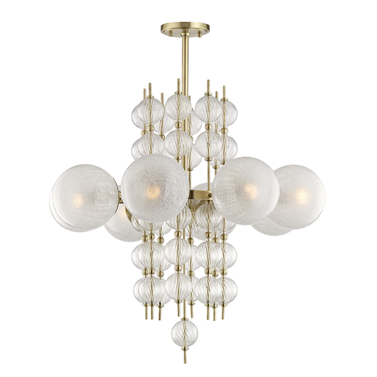 Calypso Chandelier - 8-Light - Aged Brass by Hudson Valley Lighting