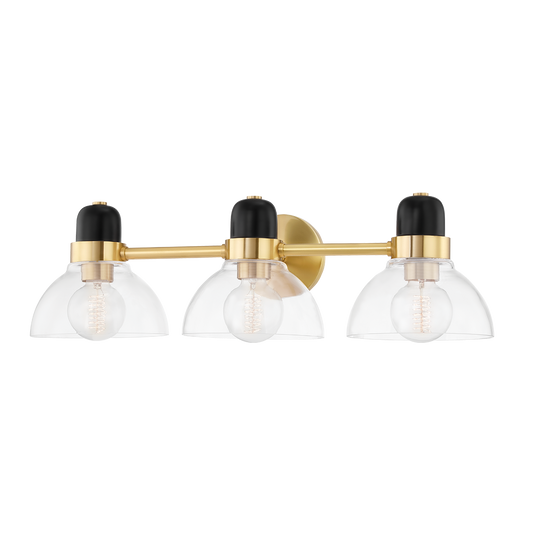 Camile Vanity Light - 3-Light - Aged Brass - Mitzi H482303-AGB