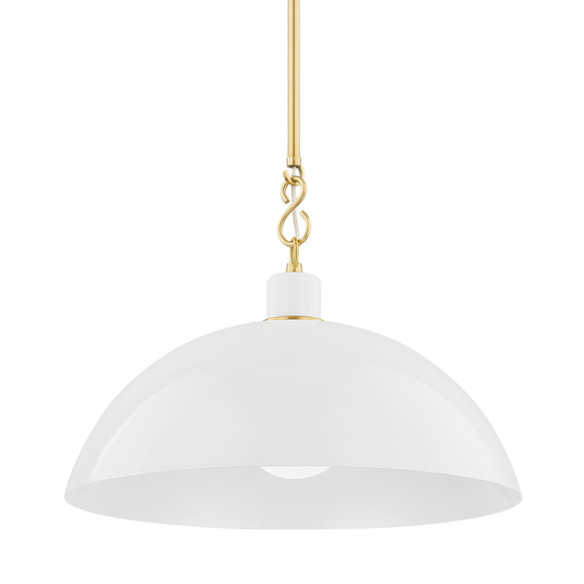 Camille Large Pendant - 1-Light - Aged Brass - Mitzi H769701L-AGB/GWH